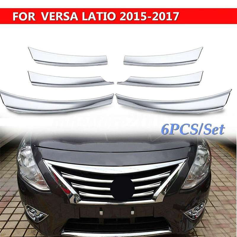 Car Front Mesh Grille Bumper Cover Trim for Nissan Versa Latio Almera