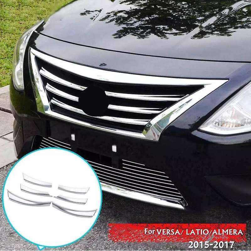 Car Front Mesh Grille Bumper Cover Trim for Nissan Versa Latio Almera