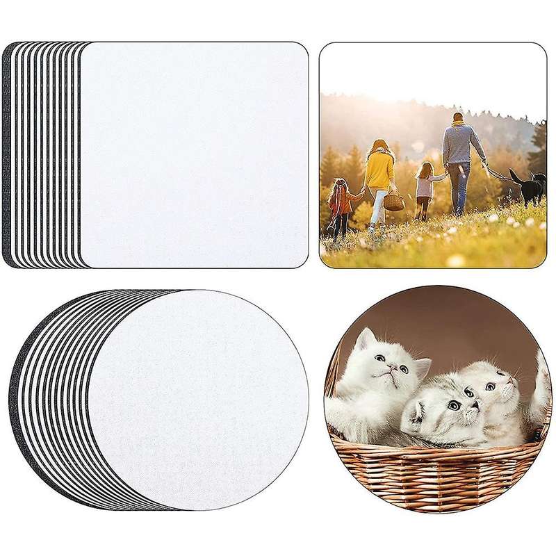 24pcs Of Sublimation Blank Coaster Blank Coaster Rubber Coaster