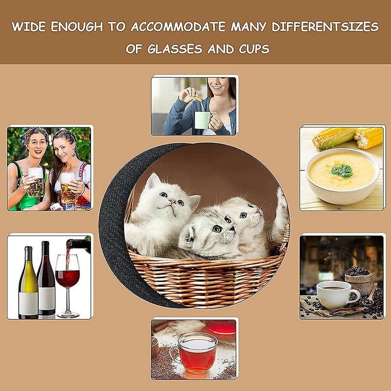 24pcs Of Sublimation Blank Coaster Blank Coaster Rubber Coaster