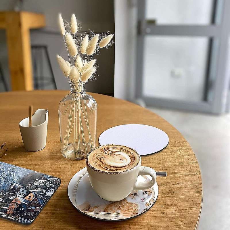 24pcs Of Sublimation Blank Coaster Blank Coaster Rubber Coaster
