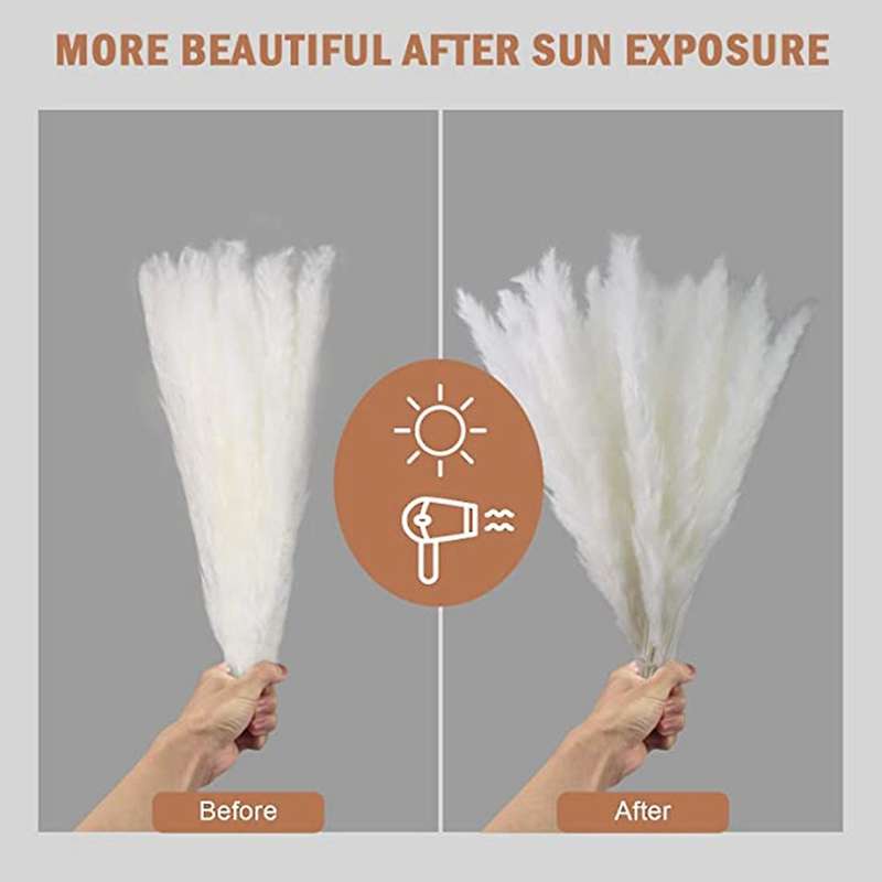 45 Pcs Natural Pampas Grass, for Wedding Decor and Flower Arrangement