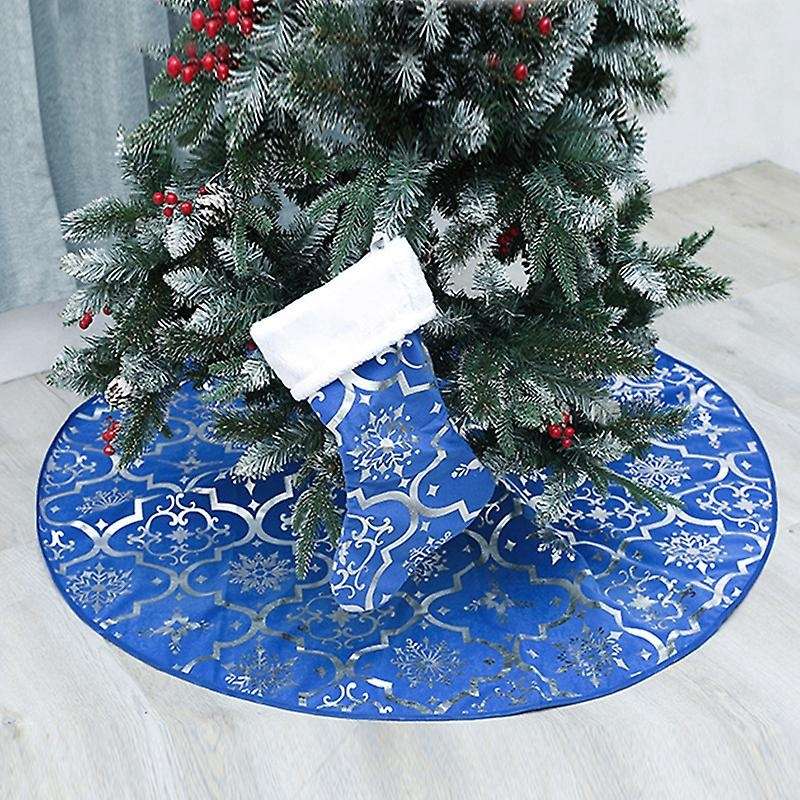 1 Set Christmas Tree Skirt with Stocking for Home Decoration, Red