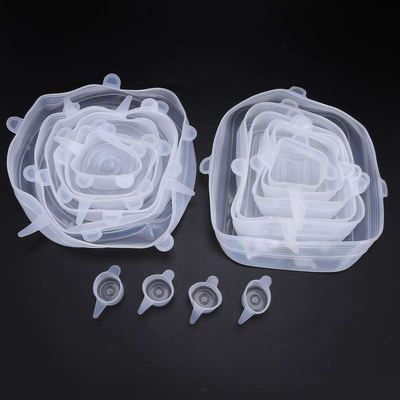Silicone Stretch Lids 16 Airtight for Food Fresh Keeping, Reusable