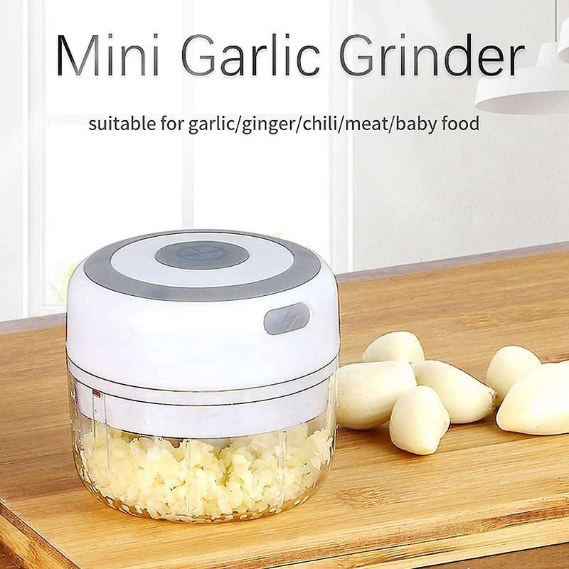 Electric Mini Garlic Chopper Slicer, Wireless Portable (pink)