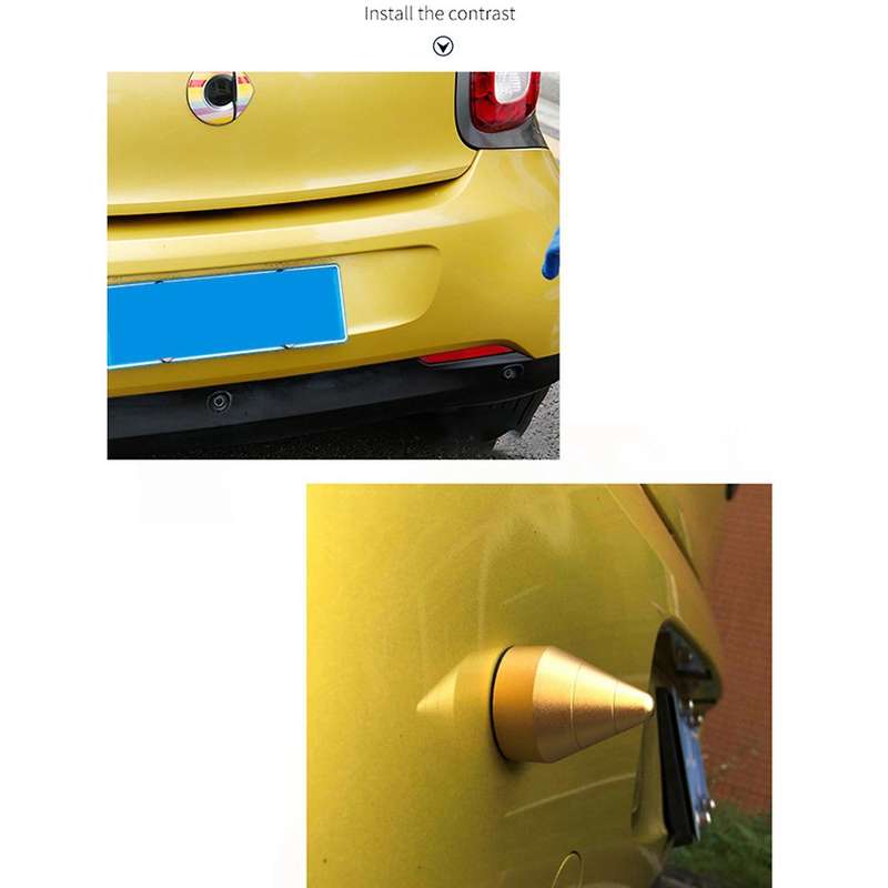 Rear Bumper Spike Guards Protector for Benz Smart Silver Color