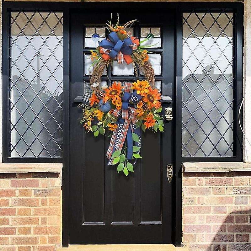 Simulation Garland Front Door Wreath Pendant Door Hanging Home Decor