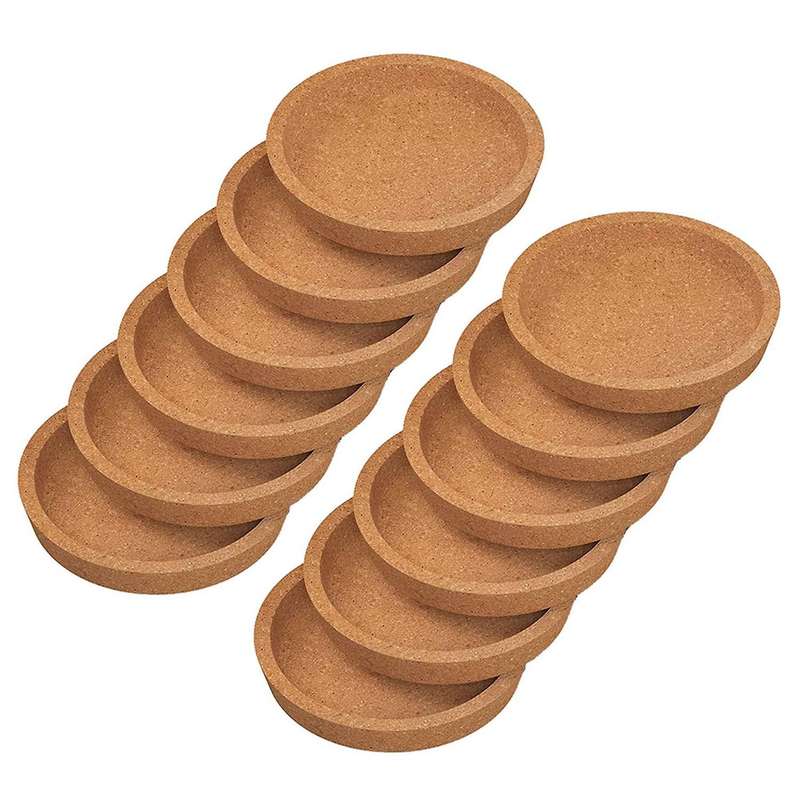 12 Pack 4 Inch Cork Coasters for Most Kind Of Mugs In Office Or Home