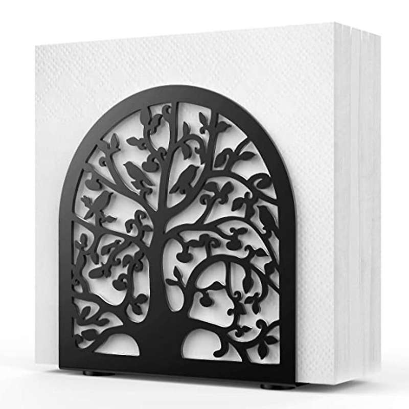 Napkin Holder - Black Napkin Dispenser for Home Kitchen Countertops