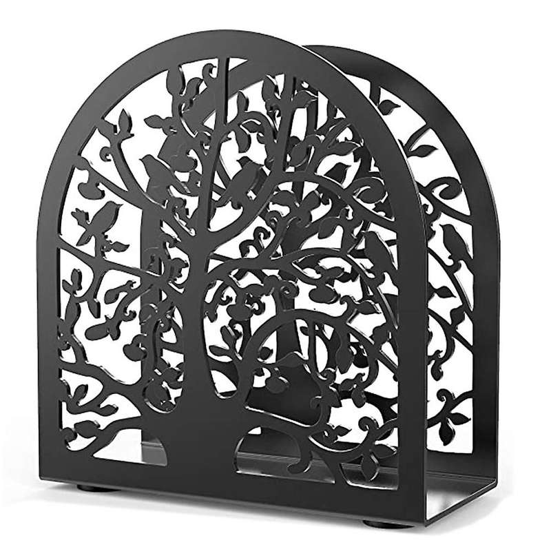 Napkin Holder - Black Napkin Dispenser for Home Kitchen Countertops