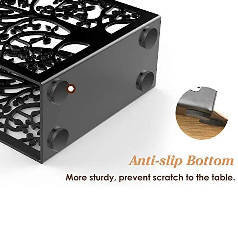 Napkin Holder - Black Napkin Dispenser for Home Kitchen Countertops