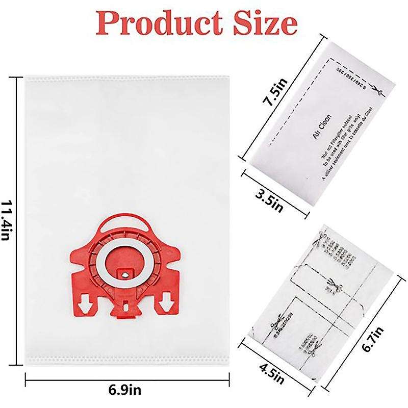 10 Pack Fjm Type Bags and 4 Microfilters for Miele Vacuum Cleaner