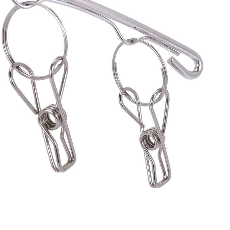 3 Pack Stainless Steel Laundry Drying Clothes Hanger with 10 Clips