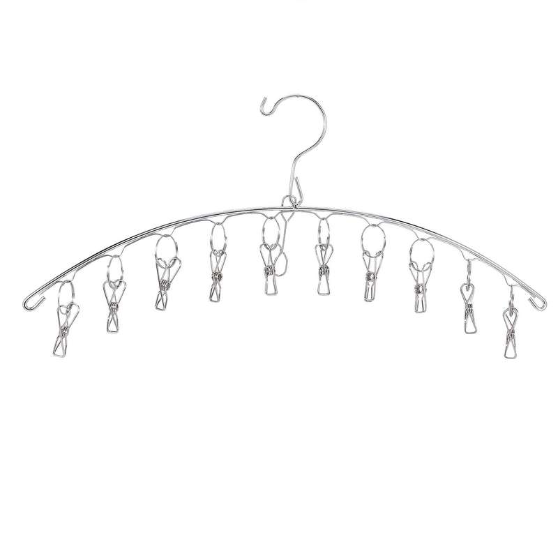3 Pack Stainless Steel Laundry Drying Clothes Hanger with 10 Clips