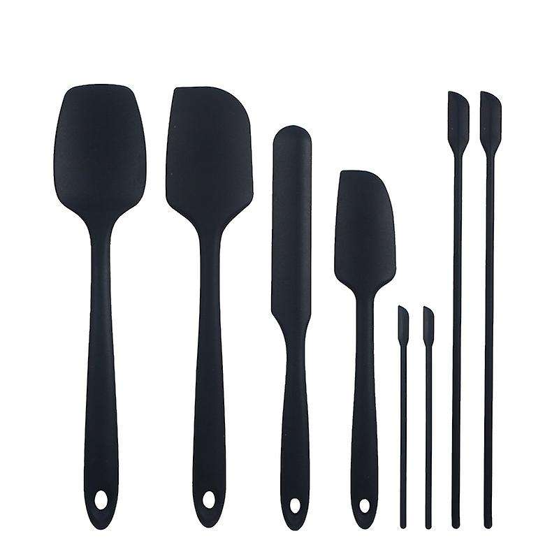Silicone Spatula Set Of 8,heat Resistant Spatula Kitchen,black