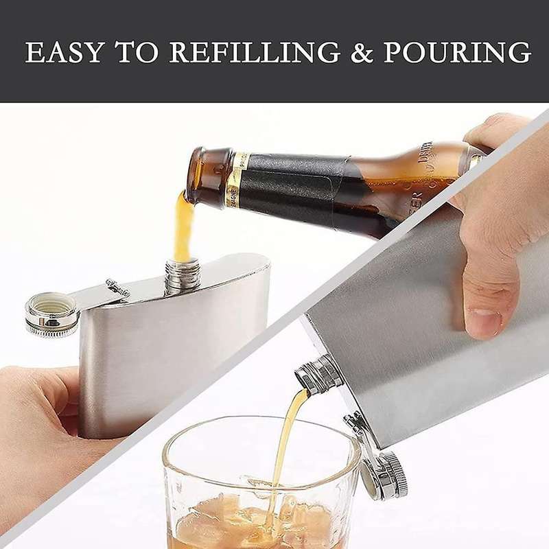 2pcs 7oz Hip Flask,pocket Whiskey Flask Flagon for Climbing Party
