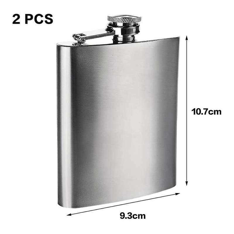 2pcs 7oz Hip Flask,pocket Whiskey Flask Flagon for Climbing Party