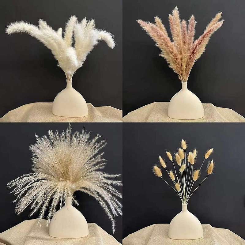 75pcs Dried Pampas Grass Decor, 17.5inch Dry Flowers