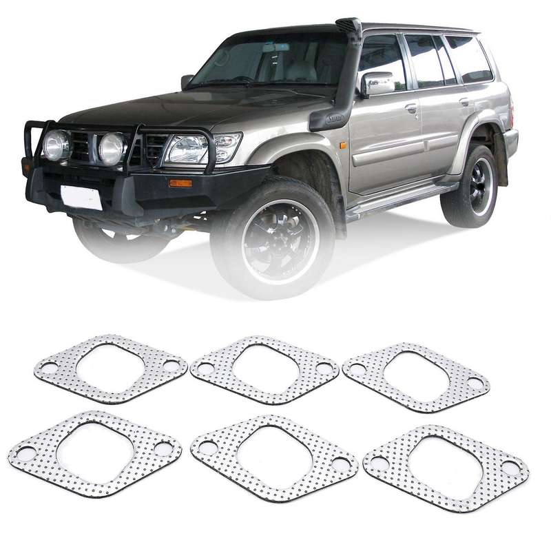 6pcs Extractor / Exhaust Manifold Gasket Set for Gq Gu Nissan Patrol