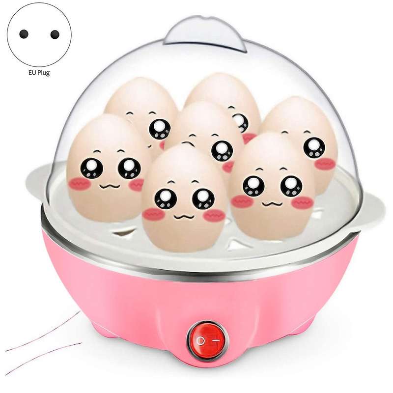 Electric Boiled Egg Cooker Boiler Maker Rapid Heating,pink Eu Plug