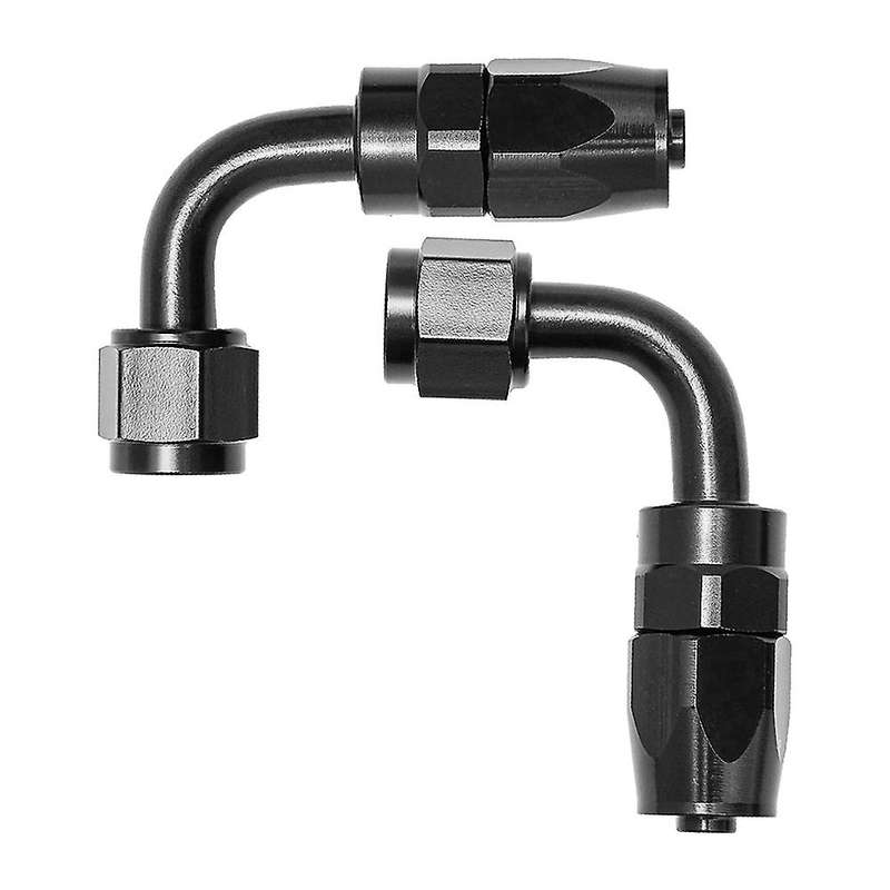 2pcs An6 Auto Fuel Pipe Joint An6-90 Degree Oil Cooling Pipe Joint