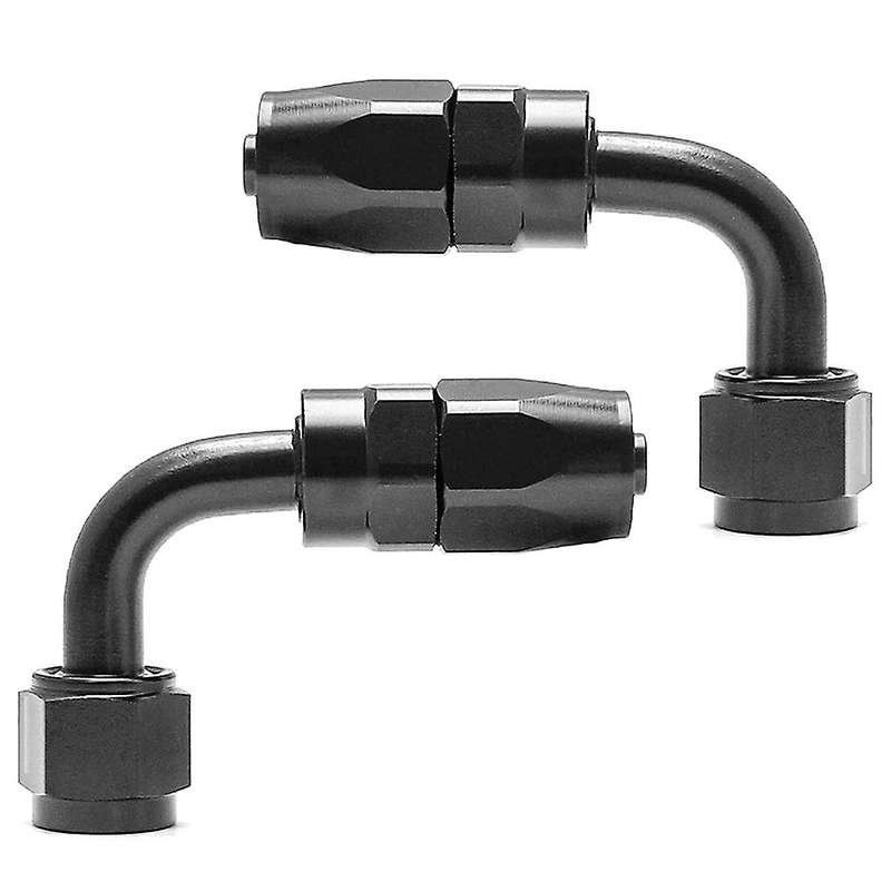 2pcs An6 Auto Fuel Pipe Joint An6-90 Degree Oil Cooling Pipe Joint