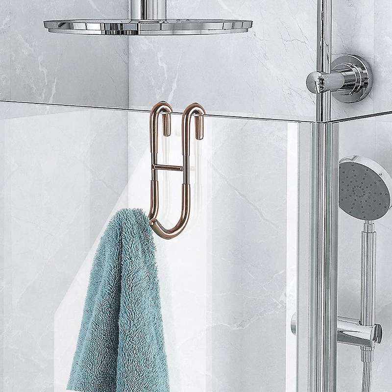 Shower Door Hooks, Towel Hanger for Bathroom, Door Hooks, Red Copper