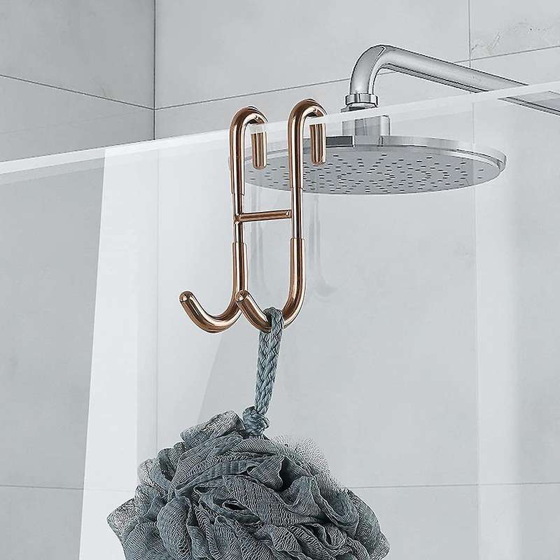Shower Door Hooks, Towel Hanger for Bathroom, Door Hooks, Red Copper