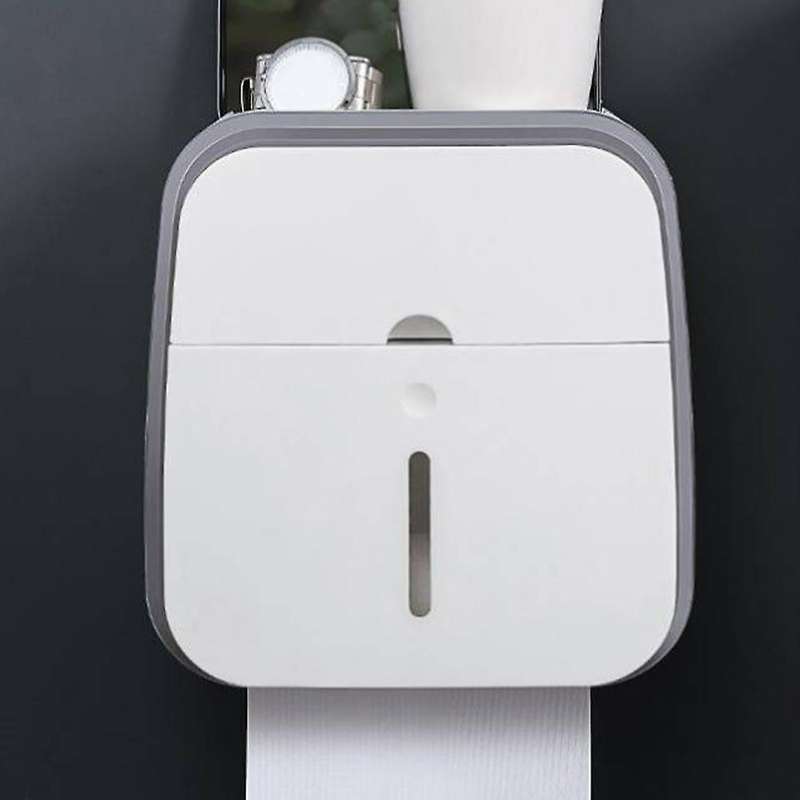 Toilet Tissue Box Paper Rack Wall-mounted Perforation Waterproof A