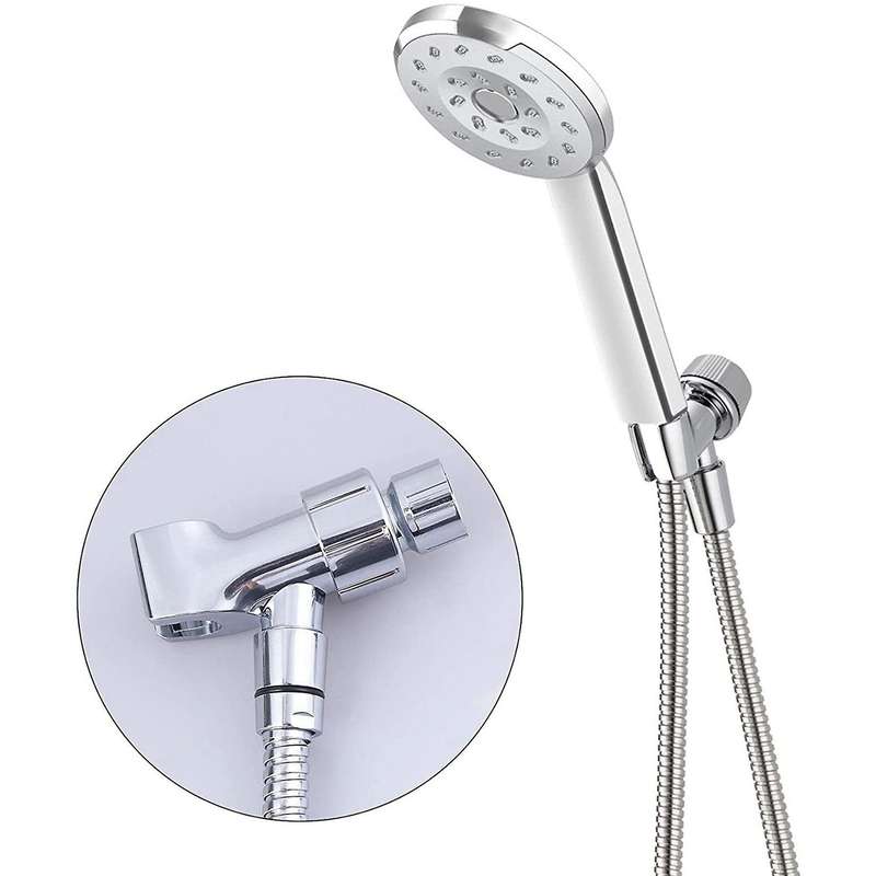 59 Inch Stainless Steel Shower Hose with Adjustable Shower Arm Holder