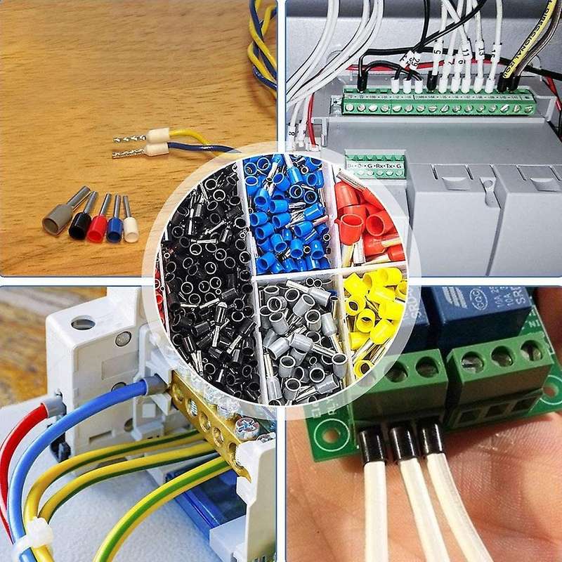 1800pcs Wire Connector Terminals,for Insulated, Uninsulated Wire Rope