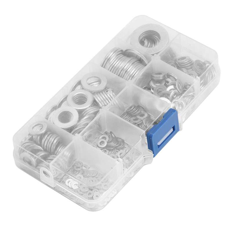 304 Stainless Steel Flat Washer Set, 9 Sizes for Home Decoration