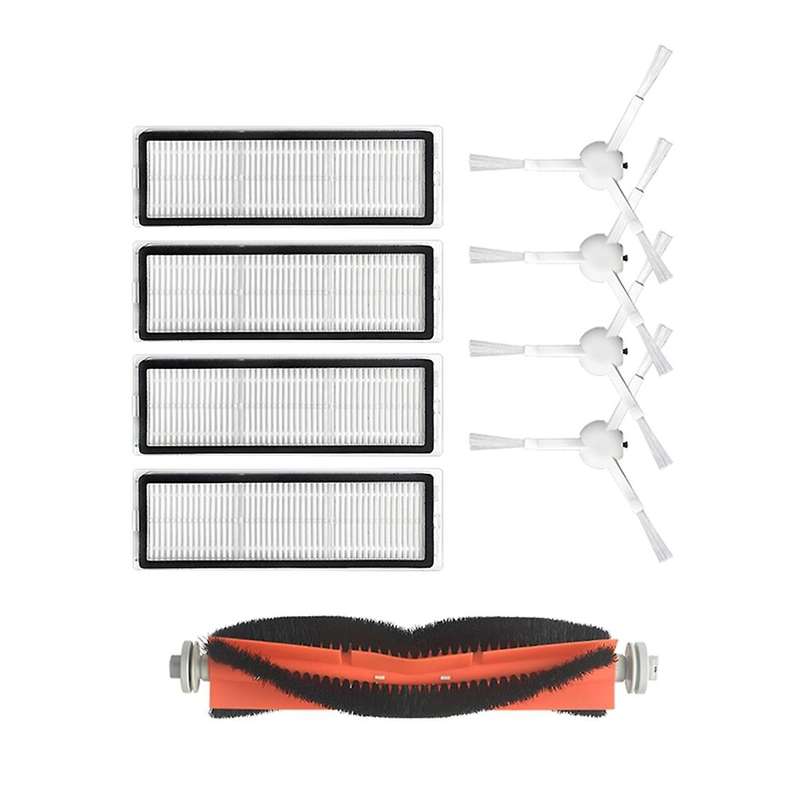 9pcs for Xiaomi Mijia B101cn Mop Main Side Brush Hepa Filter Part