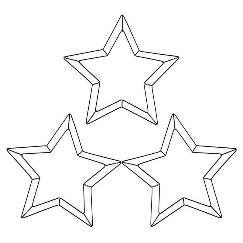 Metal Wire Wreath Frame Star-shaped Garland Ring Christmas Decor