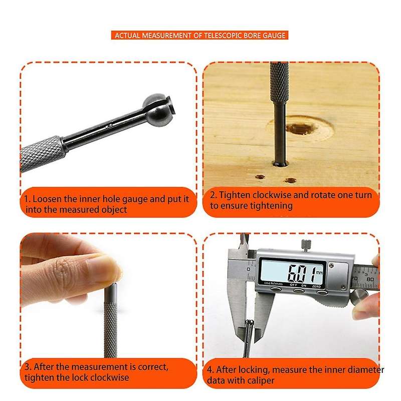 Inner Diameter Gauge Telescopic Small Hole Measuring Gauge
