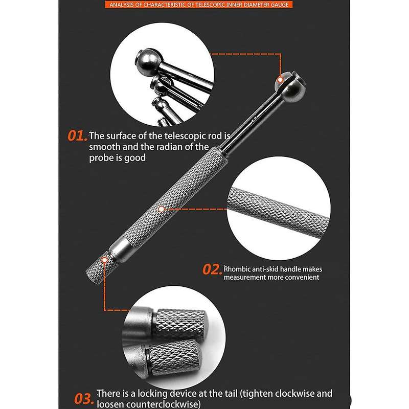 Inner Diameter Gauge Telescopic Small Hole Measuring Gauge