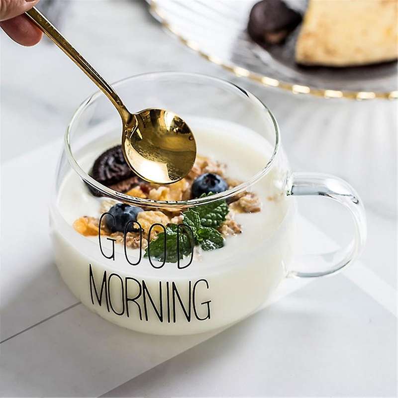Mini Coffee Glass Milk Tea Cup Glass Crystal Clear Mug Couple Style