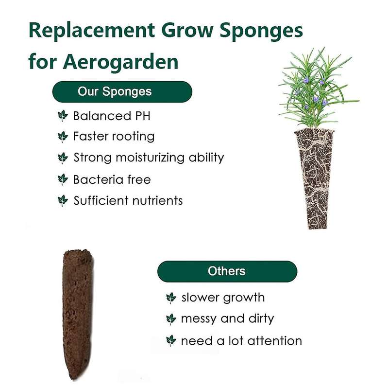 Plant Growing Plugs Sponges for Hydroponic Plants Growth, Pack Of 50