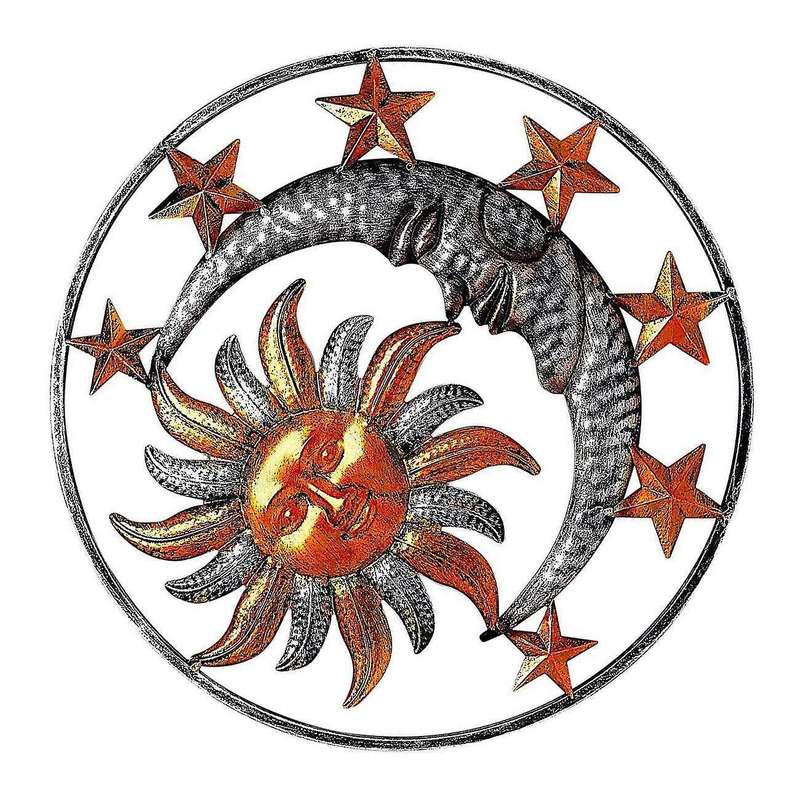Sun Moon Wall Decoration Art Sun Moon Star Wall Carving Decoration