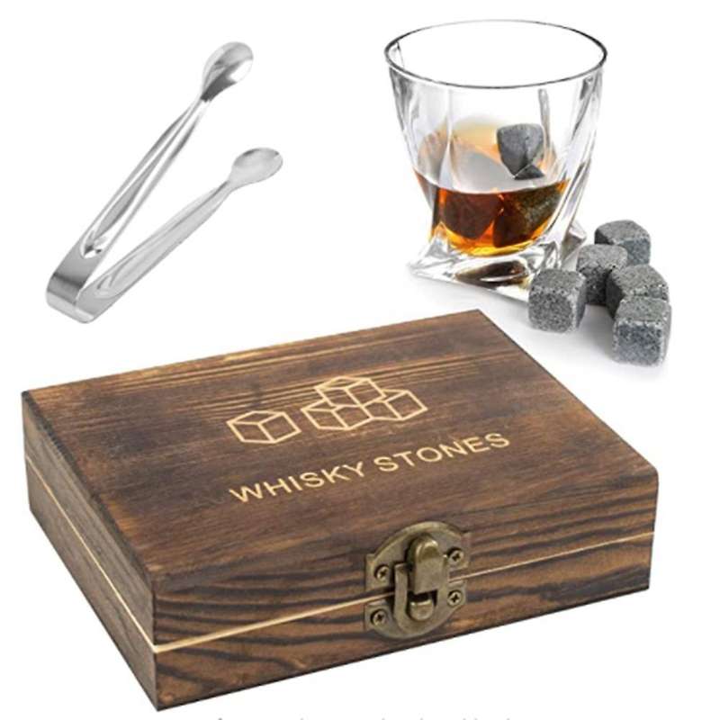 Whiskey Stone Gift Set Whisky Stones In Luxury Wooden Gift Box Gifts