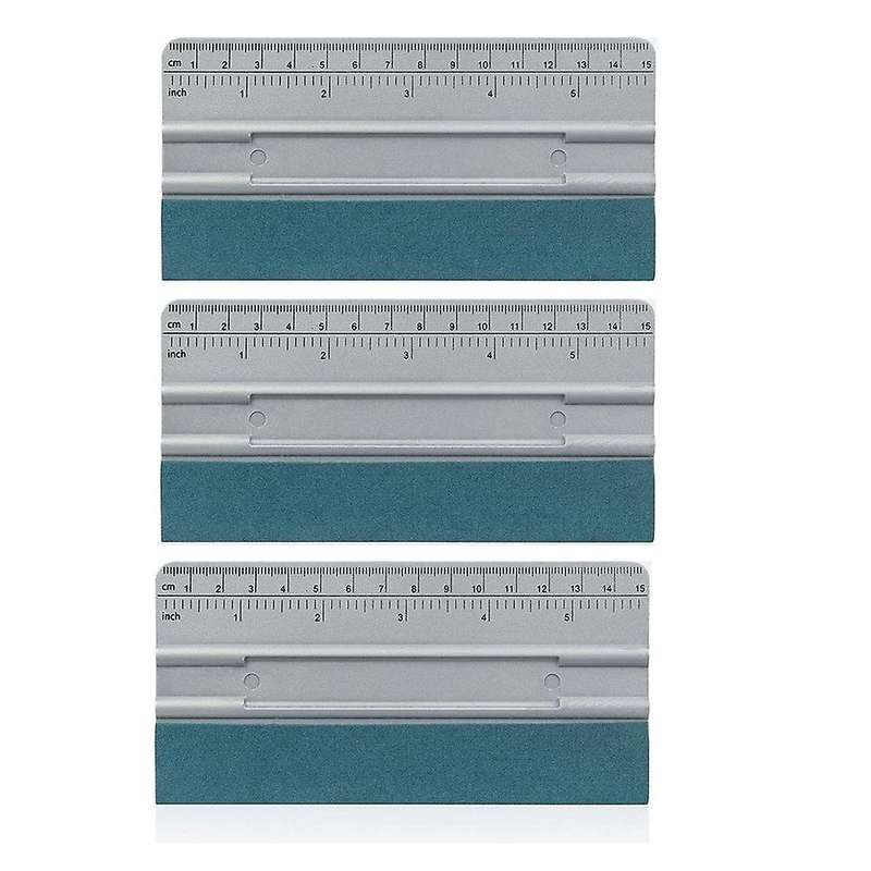 3pcs Plastic Vinyl Car Wrap Suede Cloth Squeegee Scraper Tool