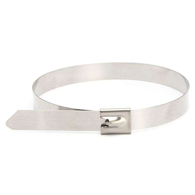 30 Pcs 0.39 Inch X 15.75 Inch Stainless Steel Metal Cable Zip Straps