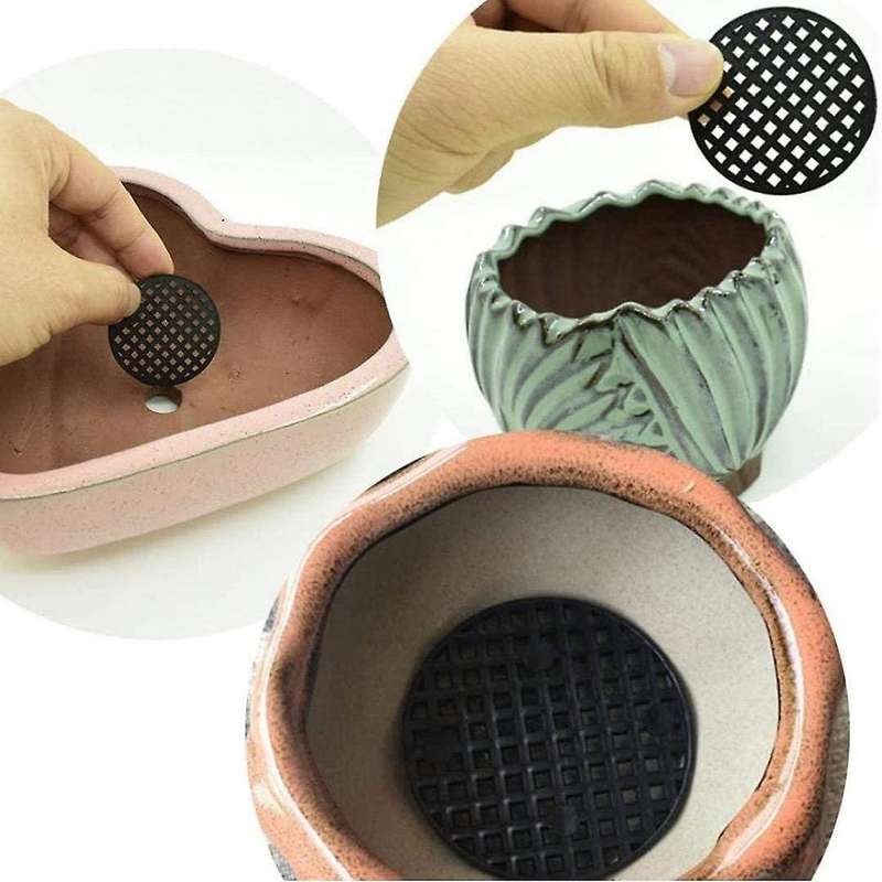 200 Pcs Flower Pot Mat, Absorbent Flower Pot Hole Round Mat (4.5cm)
