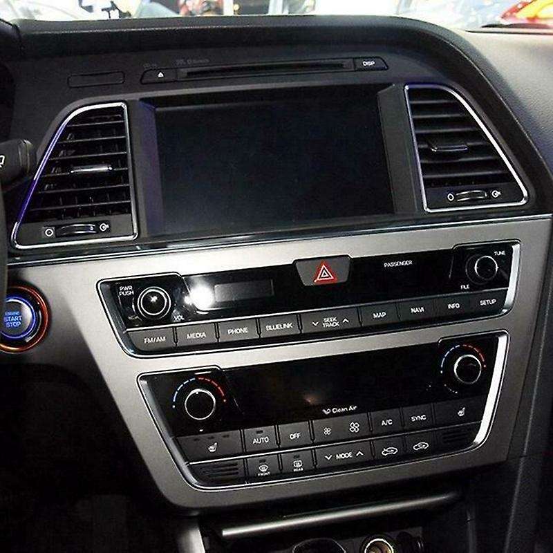 For Hyundai Sonata 2015-2017 Red Carbon Fiber Dvd Gps Navigation
