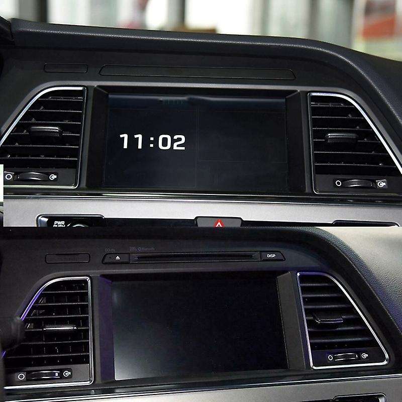 For Hyundai Sonata 2015-2017 Red Carbon Fiber Dvd Gps Navigation