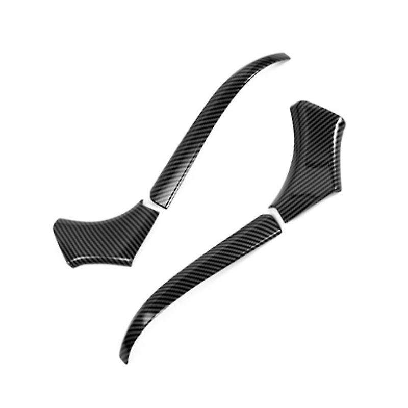 Car Side Door Rearview Mirror Frame Cover Trim Carbon Fiber Abs,lhd