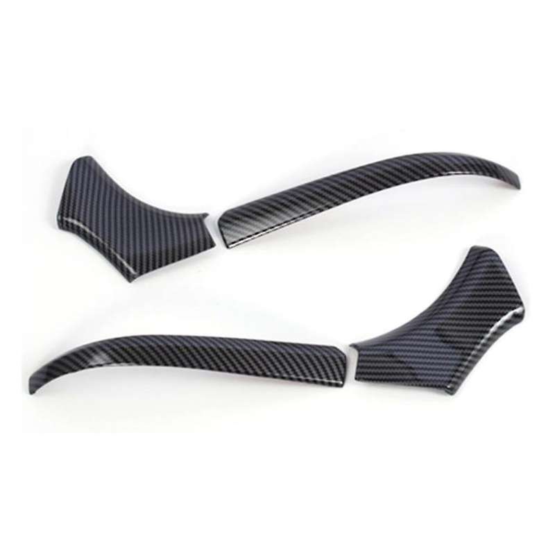 Car Side Door Rearview Mirror Frame Cover Trim Carbon Fiber Abs,lhd