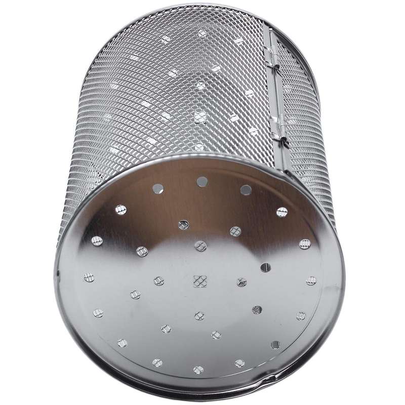 Storage Basket Stainless Steel Bbq Grill Rotisserie Drum 14x18cm
