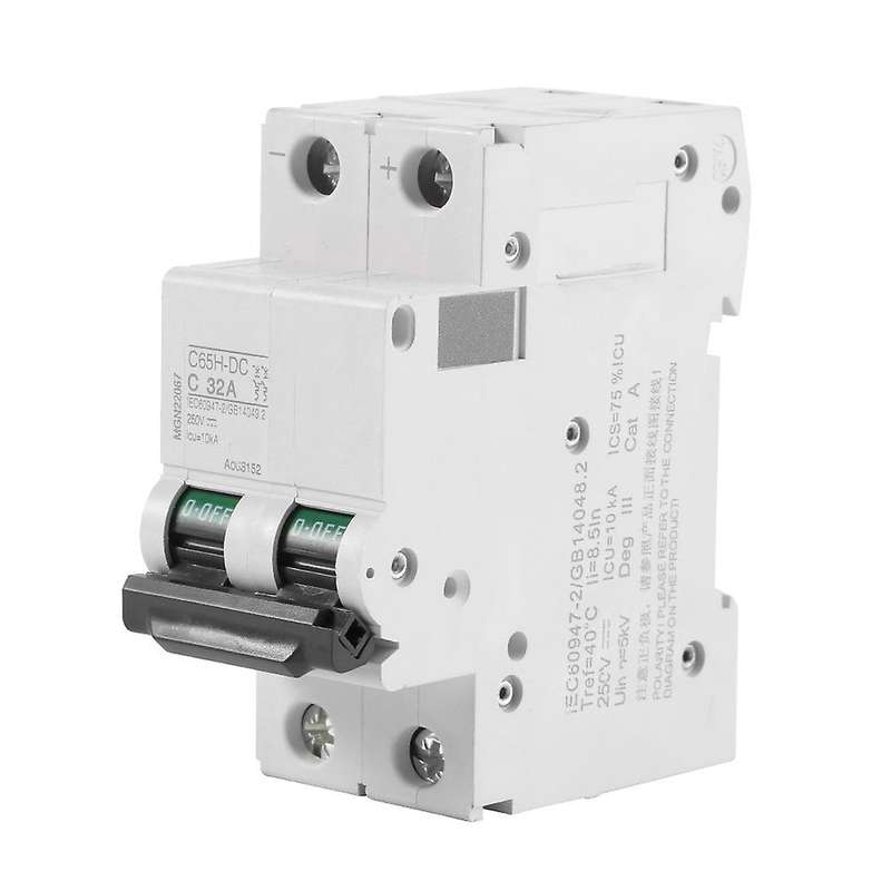 C65h-dc 2p Miniature Circuit Breaker 63a for Solar Panel Grid System