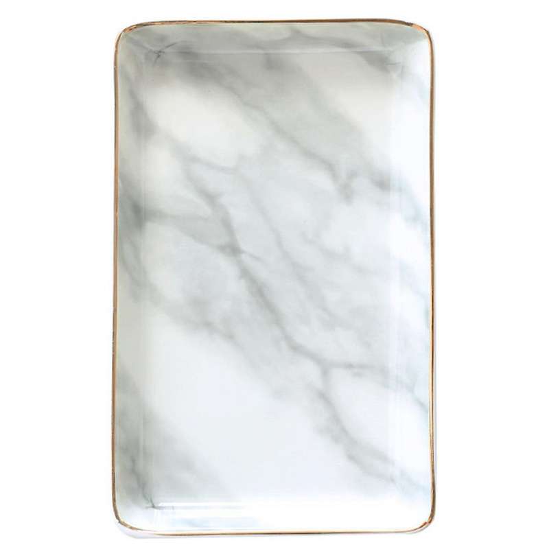 Marble Painting Phnom Penh Ceramic Jewelry Plate Fruit Storage Tray S
